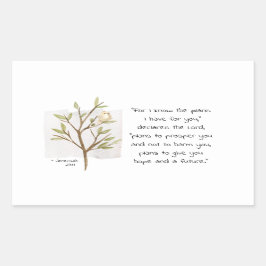 Jeremiah 29:11 För jag vet vilka planer jag har fö Rektangulärt Klistermärke