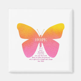 Jeremiah 29:11 Hope Butterfly Magnet