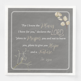 Jeremiah 29:11 Inspirational Bible Verse Pappersservett