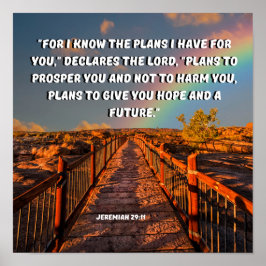 Jeremiah 29:11 Jag känner planen, Gud säger Poster