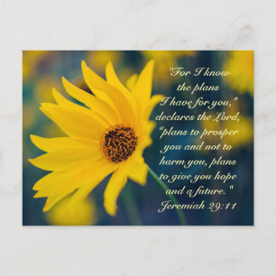 Jeremiah 29:11, jag vet vilka planer jag har för d vykort