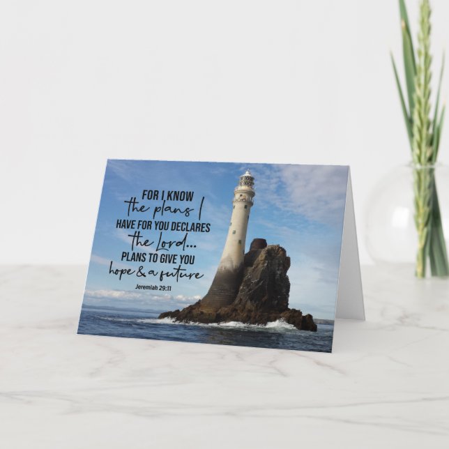 Jeremiah 29:11 Jag vet vilka planer jag har för di Kort (Framsida)