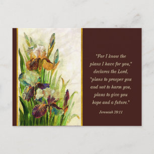 Jeremiah 29:11 Jag vet vilka planer jag har för di Vykort
