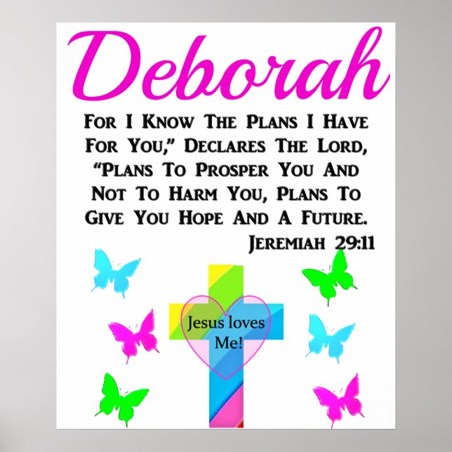JEREMIAH 29:11 JESUS KÄRLEK ME PERSONLIG POSTER (Framsidan)