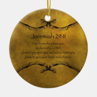 Jeremiah 29:11 julgransprydnad keramik