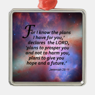 Jeremiah 29:11 julgransprydnad metall