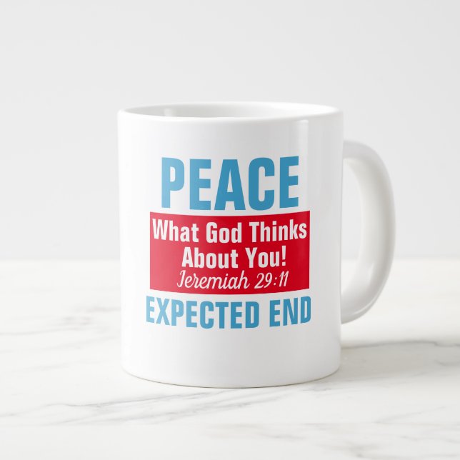 Jeremiah 29:11 - Jumbo Mugg (Framsida höger)