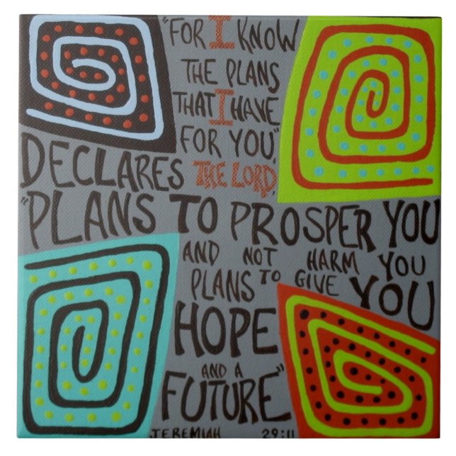 Jeremiah 29:11 kakelplatta (Framsidan)