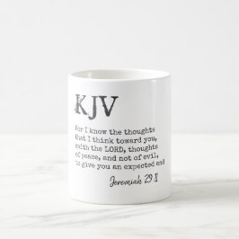 Jeremiah 29:11 KJV Bibelcitat - kan anpassas Kaffemugg