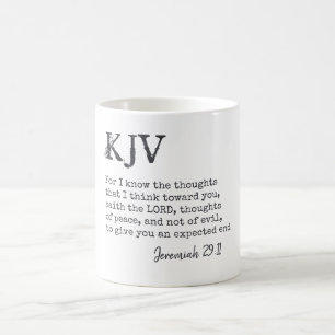 Jeremiah 29:11 KJV Bibelcitat - kan anpassas Kaffemugg