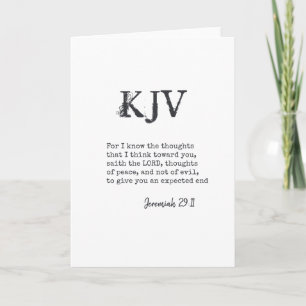 Jeremiah 29:11 KJV Bibelcitat - kan anpassas Kort