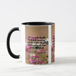 Jeremiah 29:11 KJV Bible Verse Pic Two-Tone Mugg