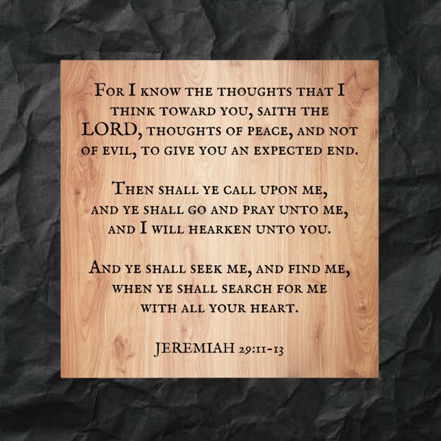 Jeremiah 29:11 Kung James Bible Scripture Poster (Skapare uppladdad)