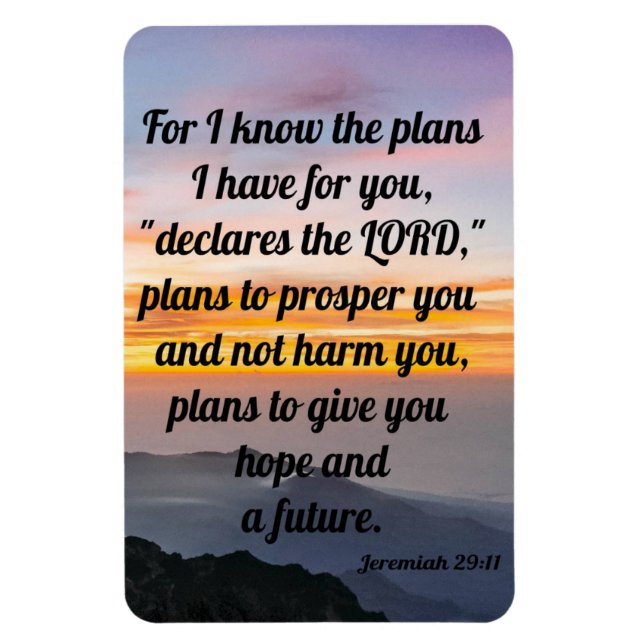 Jeremiah 29:11, kylarmagnet magnet (Vertikal)