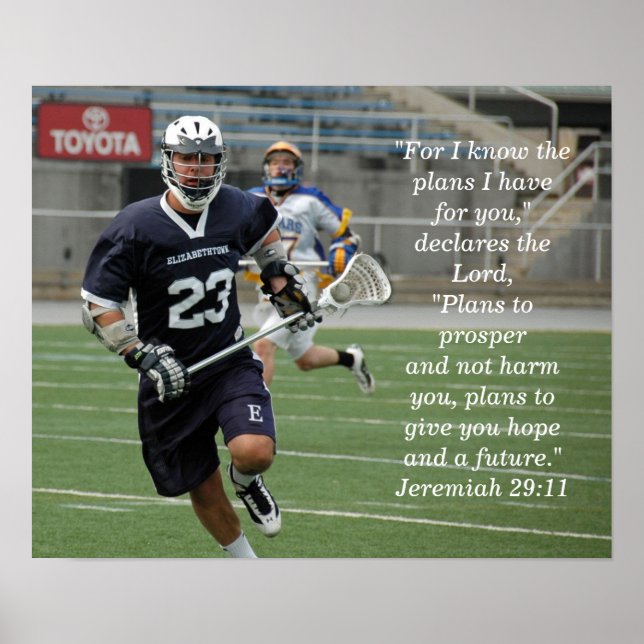 Jeremiah 29:11 Lacrosse Poster (Framsidan)