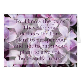Jeremiah 29:11 Lilacs-kort Hälsningskort