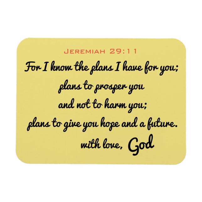 Jeremiah 29:11 Magnet (Horisontell)