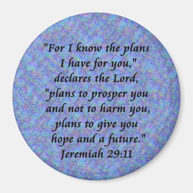 jeremiah 29-11 magnet (Framsidan)