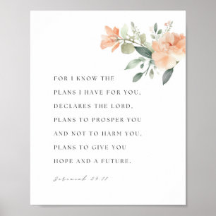 Jeremiah 29:11 NIV För jag känner till planerna Poster