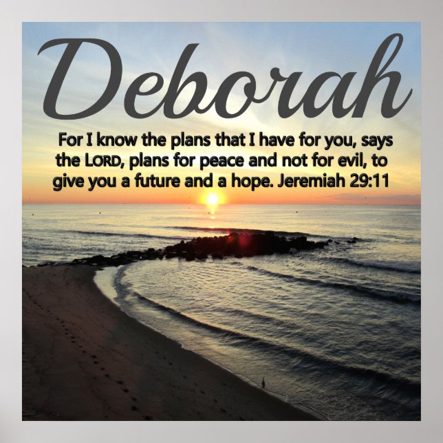 JEREMIAH 29:11 PERSONLIG SUNRISE POSTER (Framsidan)
