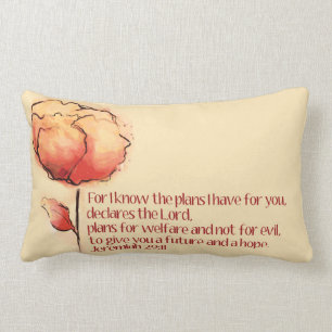 Jeremiah 29:11 Pillow - För jag vet planerna... Lumbarkudde