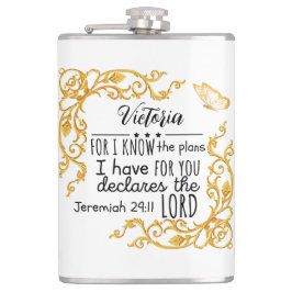 Jeremiah 29:11-plan för dig Anpassningsbar Guld Fickplunta