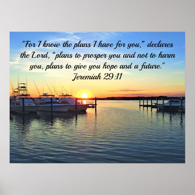 JEREMIAH 29:11 PLANER FÖR EN FRAMTIDA KRIPTUR POSTER (Framsidan)