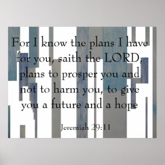 Jeremiah 29:11 poster