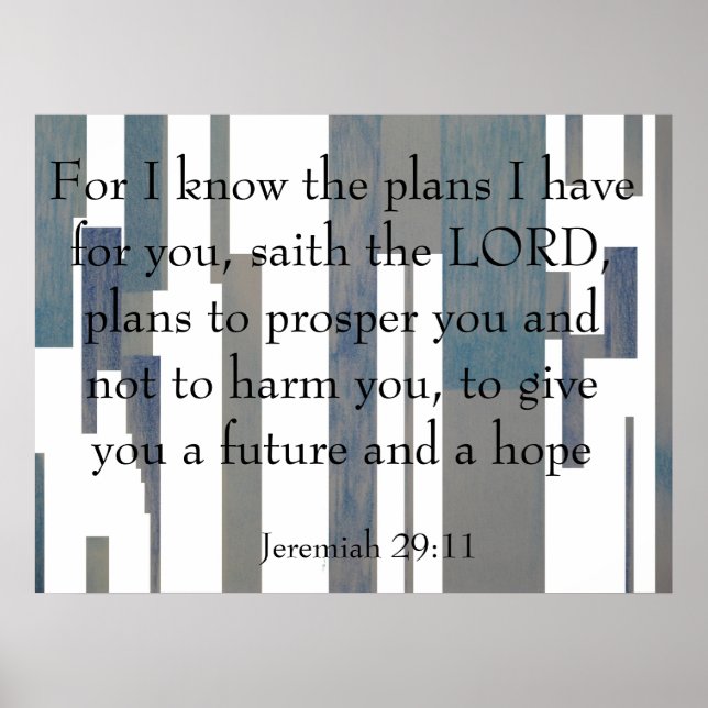 Jeremiah 29:11 poster (Framsidan)