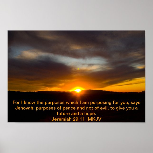 Jeremiah 29:11 Poster (Framsidan)