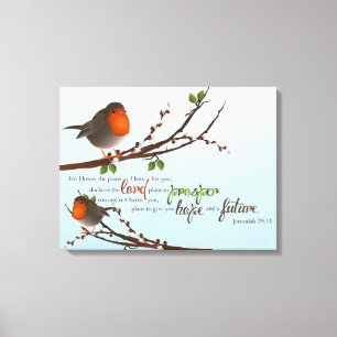 Jeremiah 29:11 Premium Wrapped Canvas (glans)