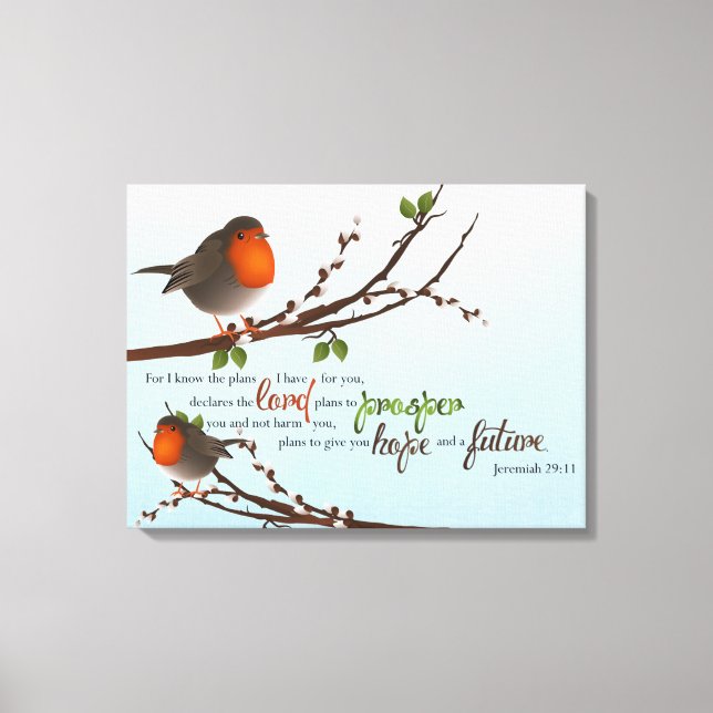 Jeremiah 29:11 Premium Wrapped Canvas (glans) (Framsida)