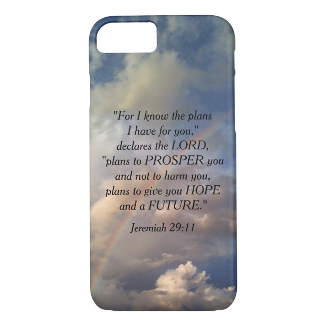 Jeremiah 29:11 Rainbow Phone Case Case-Mate iPhone Skal (Baksida)