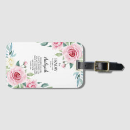 Jeremiah 29:11 Rosa ros Personalize Bagagebricka