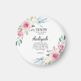 Jeremiah 29:11 Rosa ros Personalize Magnet