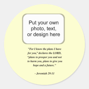 JEREMIAH 29:11 RUNT KLISTERMÄRKE