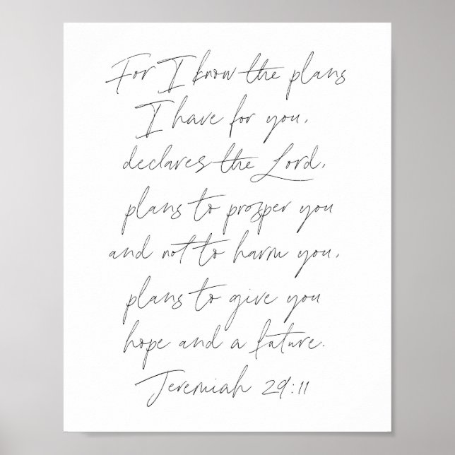 Jeremiah 29:11 Script Poster (Framsidan)