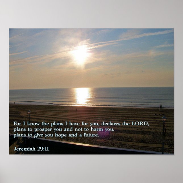 Jeremiah 29:11 Soluppgång Poster (Framsidan)