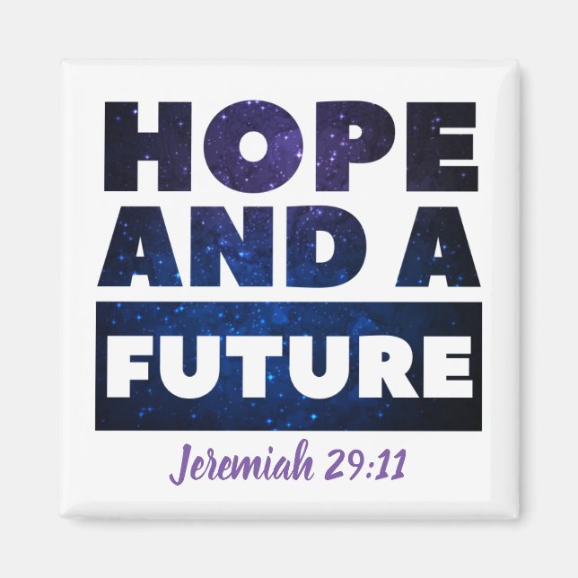 Jeremiah 29:11 Square Magnet (Framsidan)