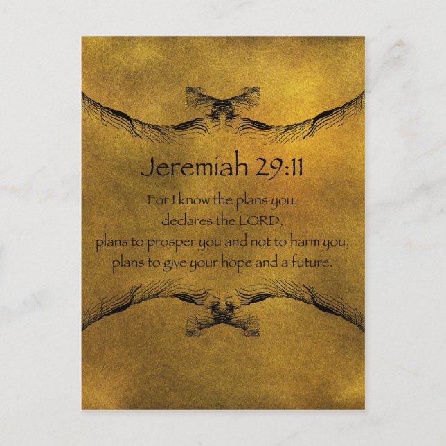 Jeremiah 29:11 vykort (Framsida)
