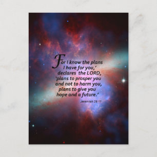 Jeremiah 29:11 vykort