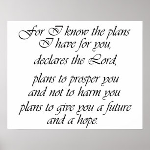 Jeremiah 29:11affisch poster