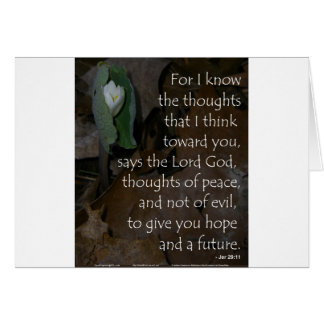 Jeremiah 29:11hopp inför framtiden hälsningskort