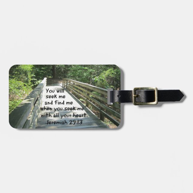 Jeremiah 29:13 bagagebricka (Horisontell Framsida)