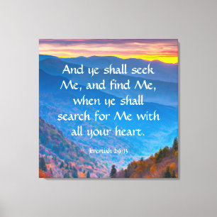 Jeremiah 29:13 canvastryck
