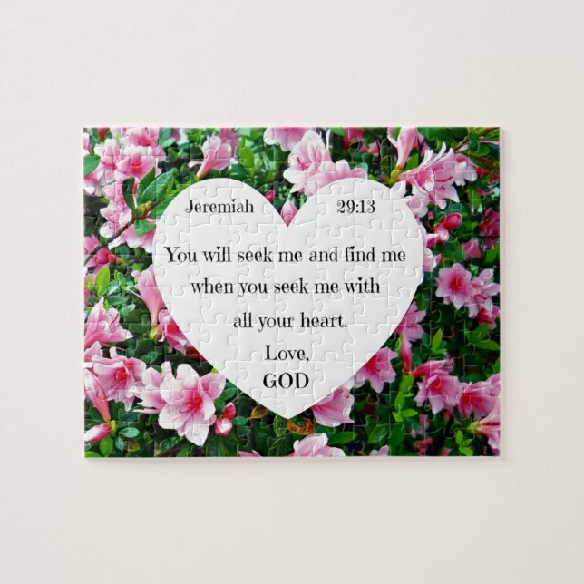 Jeremiah 29:13 pussel (Horisontell)