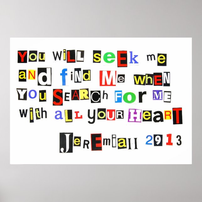Jeremiah 29:13 Ransom Note poster (Framsidan)