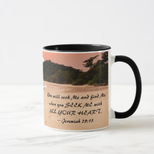 Jeremiah 29:13 Se mig med all din hjärtbibel Mugg