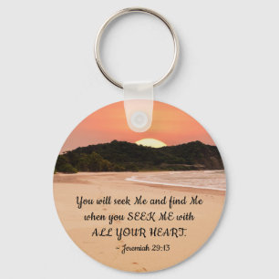 Jeremiah 29:13 Se mig med all din hjärtbibel Nyckelring