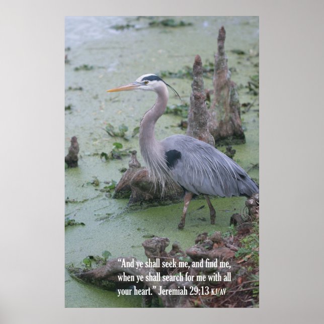 Jeremiah 29:13 Skripturutskrift Poster (Framsidan)